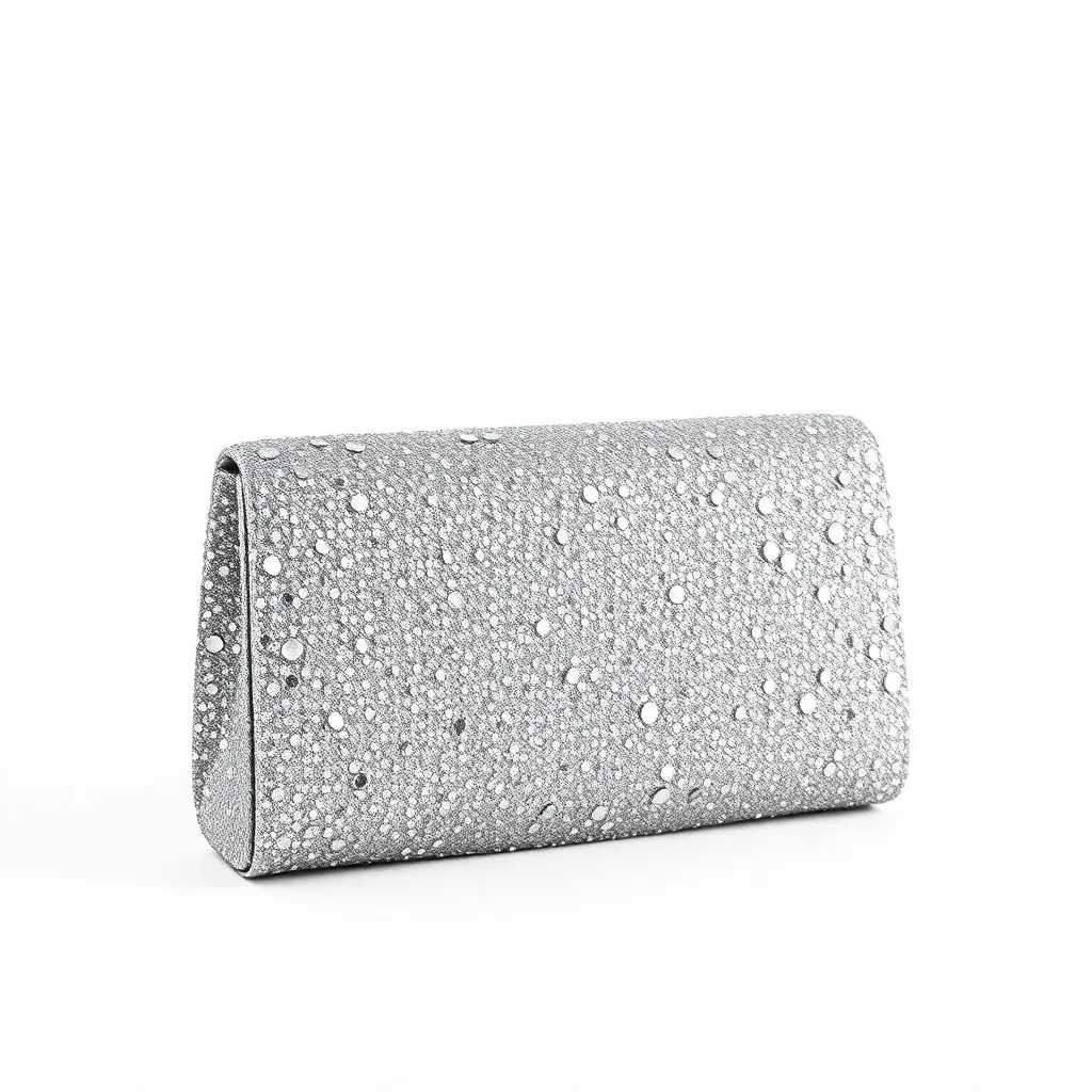 Clutch Glitter Prata